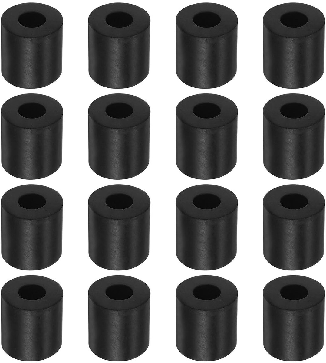 Sourcing map 16 stuks Rubber Spacer 0.8 inch OD 0.24 inch ID 0.4 inch Dikke Neopreen Ronde Anti Trillingsisolatie Pads Ringen Ringen Thuis Auto's Boot Accessoires, Zwart