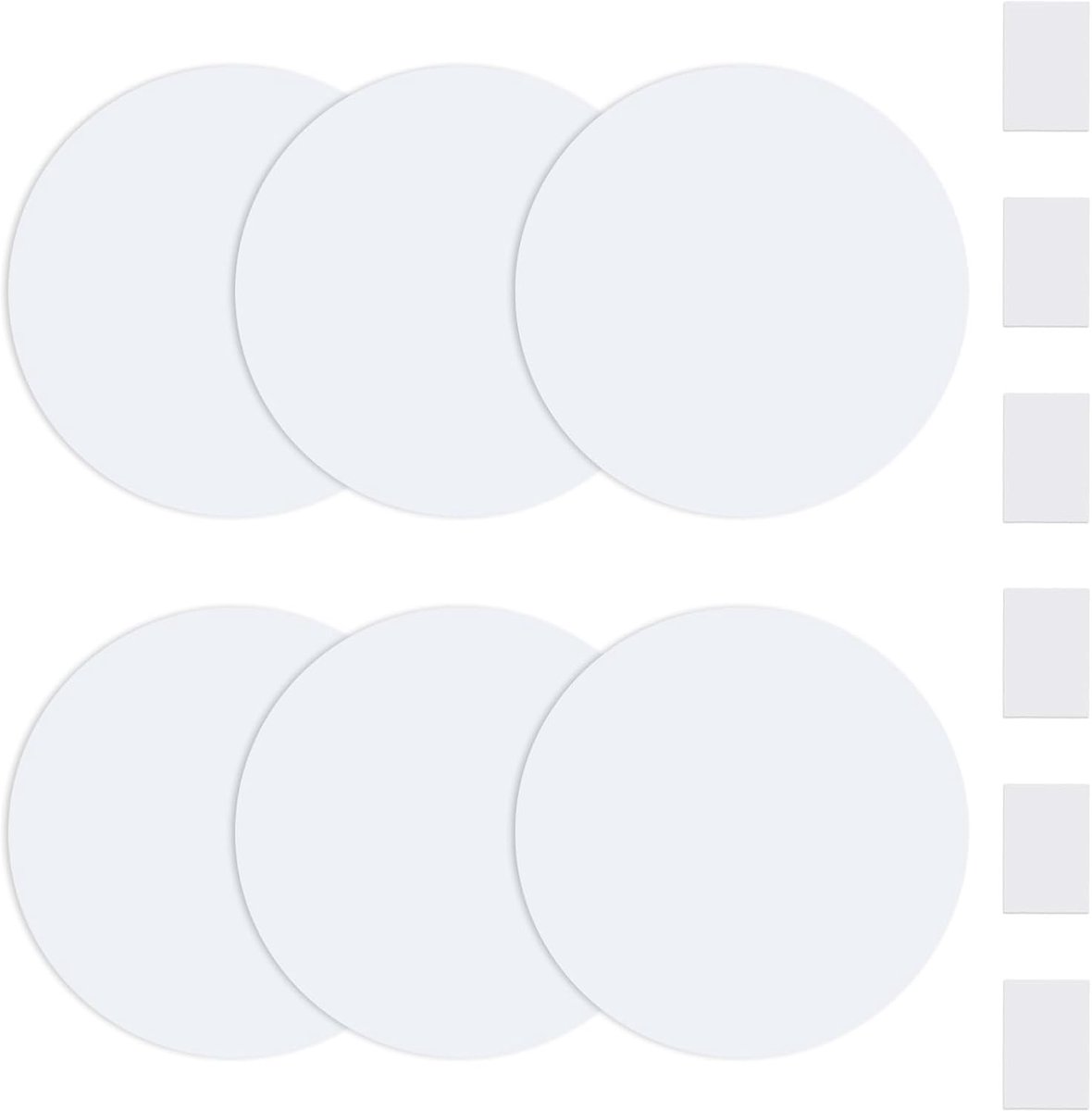 6 Stuks Plafonddekplaten, Witte Ronde Kunststof Gatbedekking voor Muren Zelfklevende Muurgatpatch voor Muur Gipsplaat Gatbedekking (16 CM/6.3 Inch)