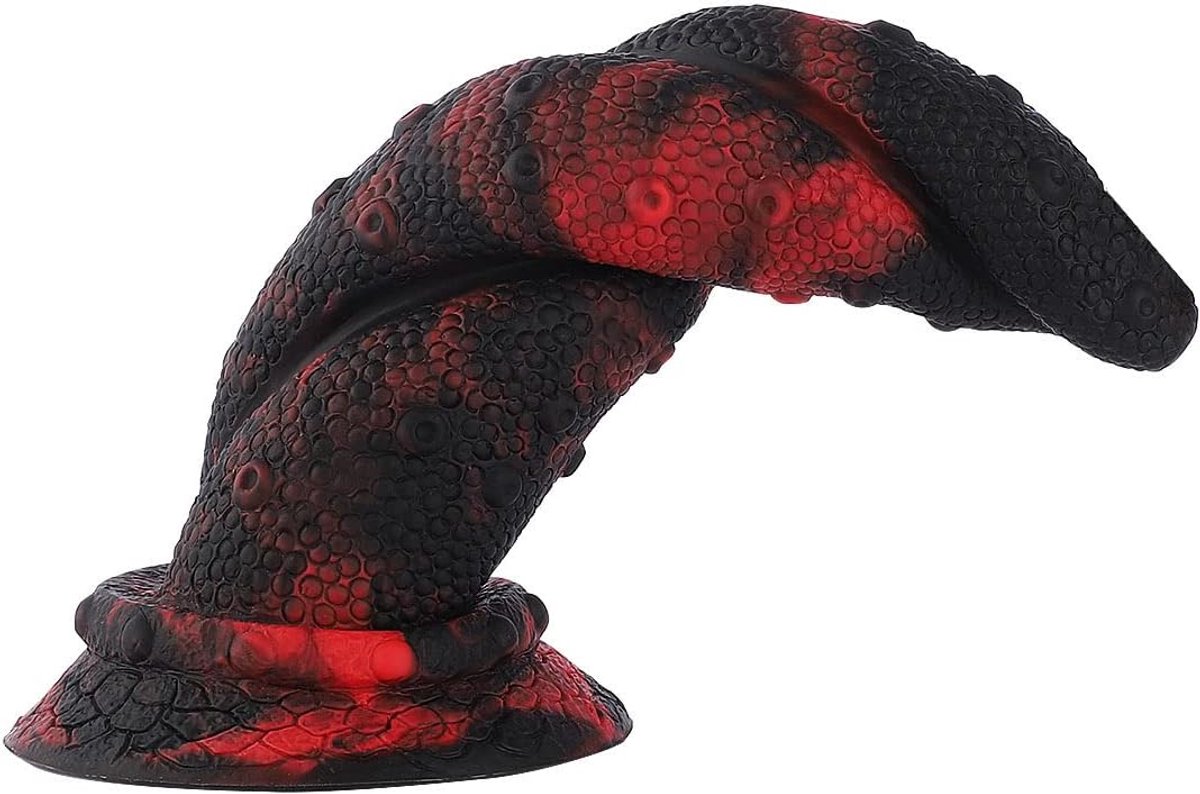 Dildo 21 cm - Spiraalvormig - 100% silicone - Sterke zuignap voor veelzijdig gebruik - SnelShoppen