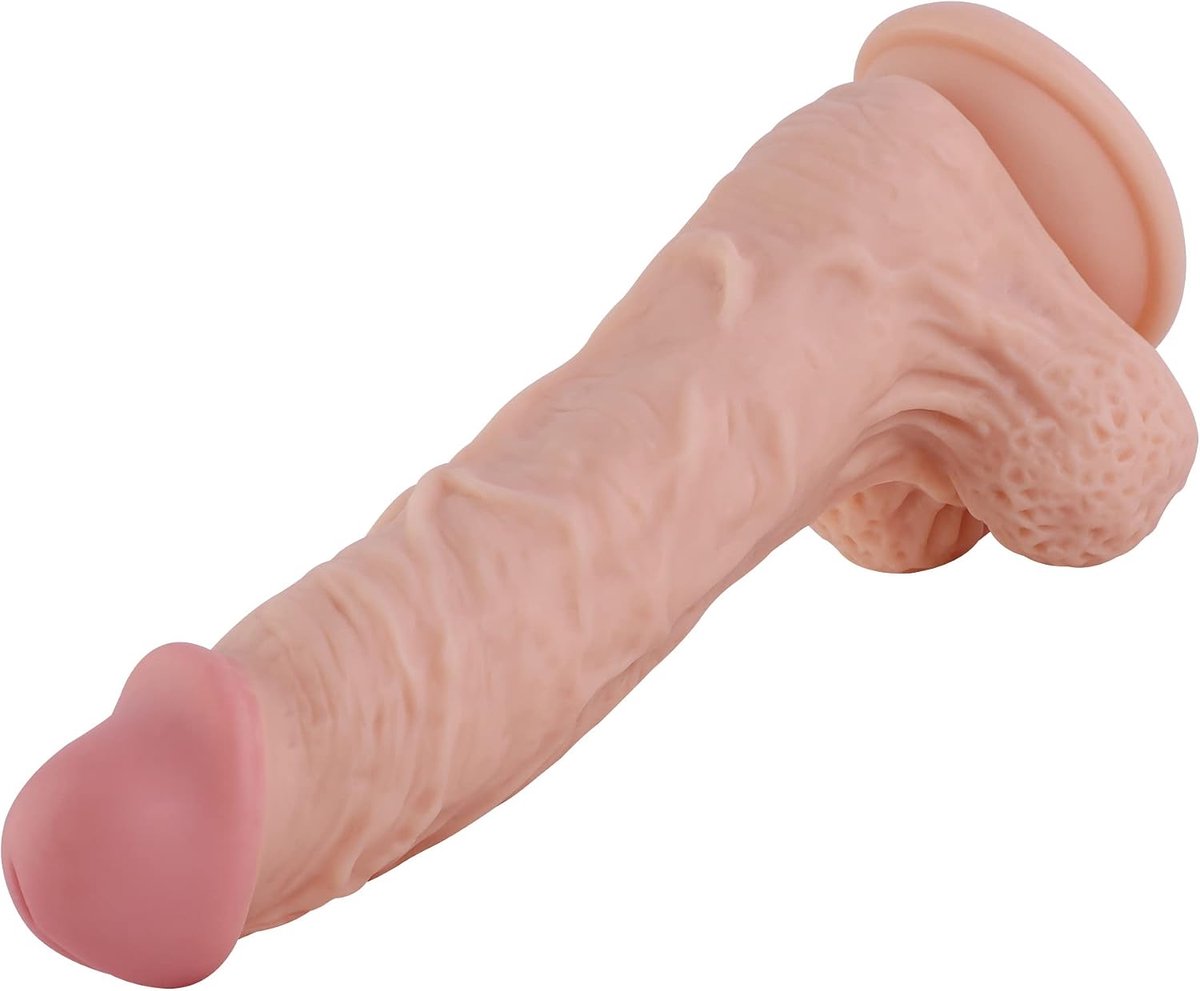Dildo XXL 32.5 cm - Suction Cup - 100% bodysafe PVC - Perfect voor solo-plezier - SnelShoppen