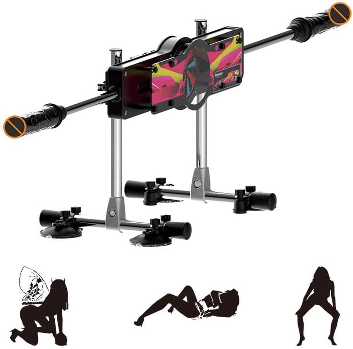 Dubbele seksmachine voor stellen - incl. 2 dildos - veelzijdig gebruik - perfecte passie - SnelShoppen