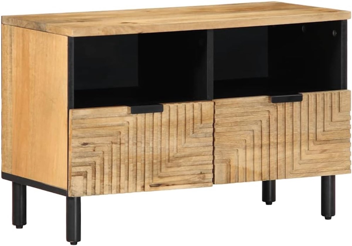 TV-kast 70x33x46 cm - Acaciahout - Stabiele tafelbladen - Ruime opbergruimte - SnelShoppen