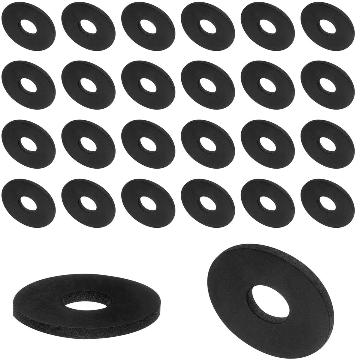 30 stuks rubberen afstandhouders 25 mm AD 8,4 mm ID 2 mm hoogte ronde trillingsdemper rubberen bus ogen dikke rubberen schijven voor huis auto accessoires