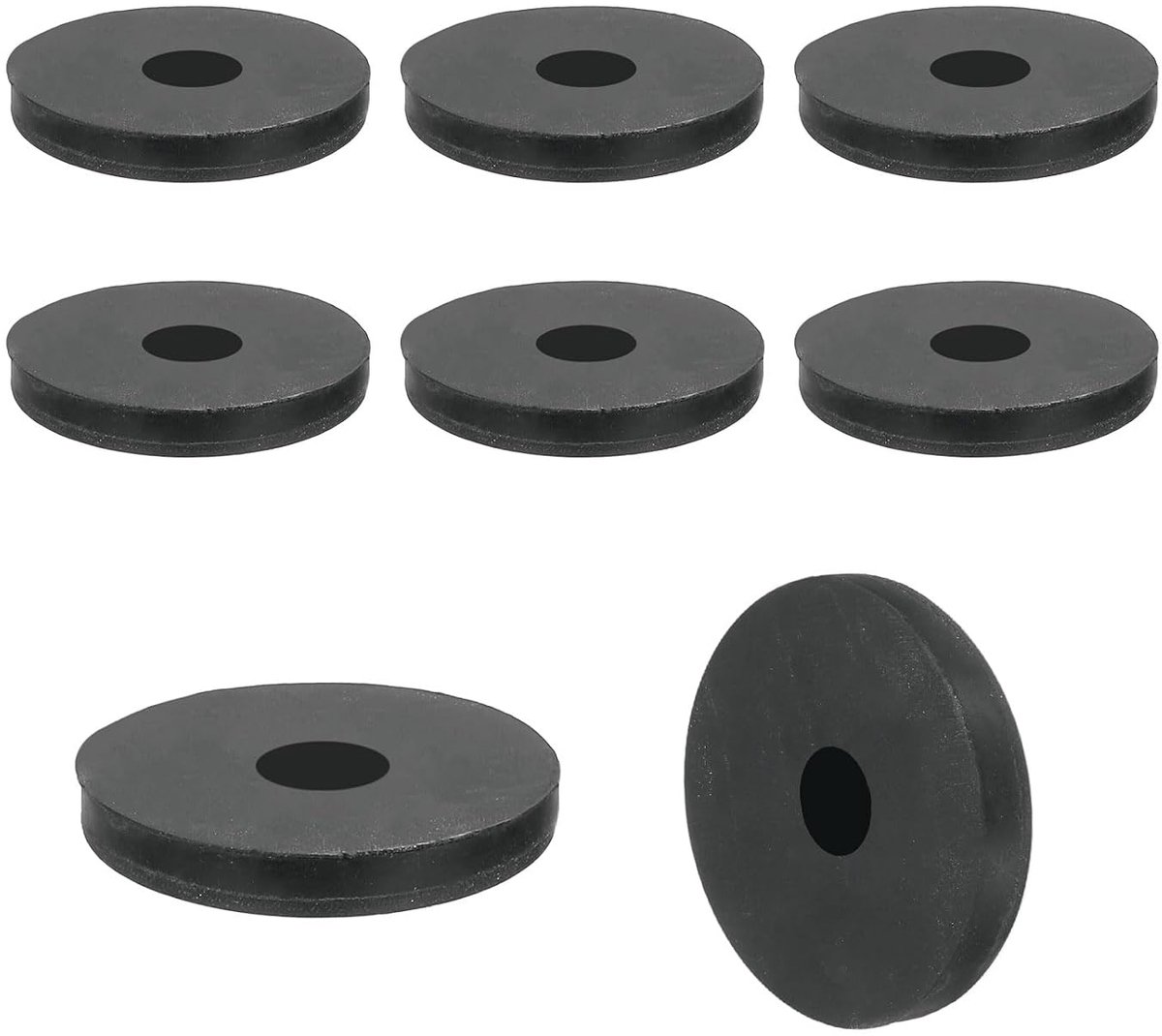 12 stuks rubberen sluitringen, zwart, 35 mm buitendiameter 10 mm binnendiameter 10 mm dik, afstandshulzen, rubberen afdichting, ronde afstandhouders voor kraan, meubels, machinetechniek