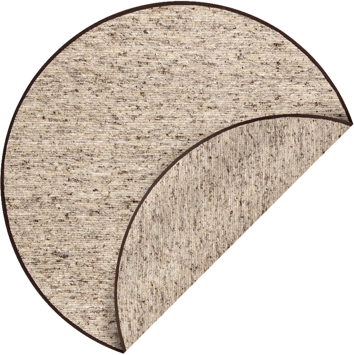 2100 Cirkel zandbeige Tapijt – voor de woonkamer, eetkamer, slaapkamer en keuken, wol, dubbelzijdig, natuurlijk 120 cm