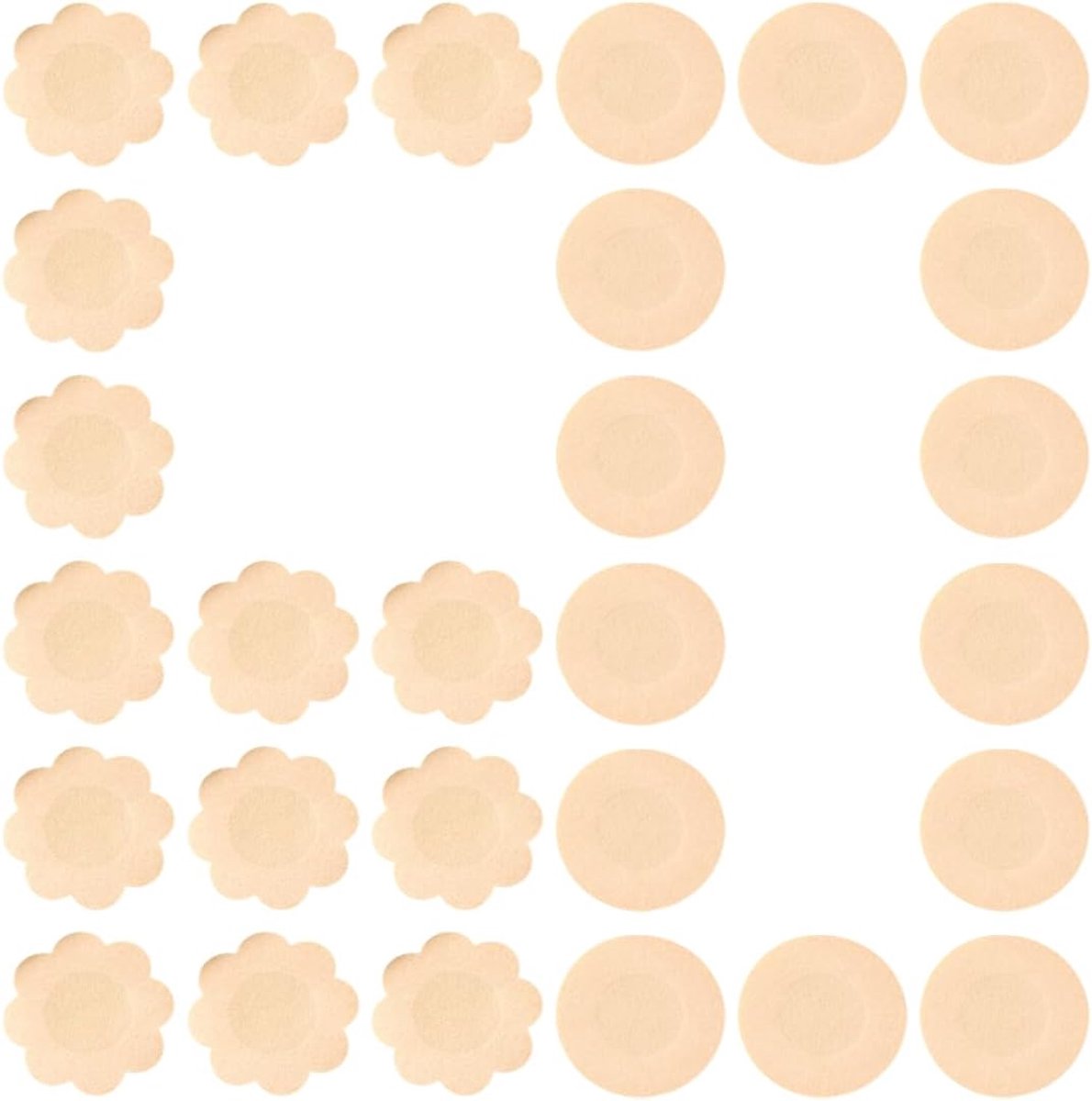 60 stuks wegwerp-tepelafdekkingen, onzichtbaar, zelfklevend, bloemenvorm, beha, tepelpads, Zwart