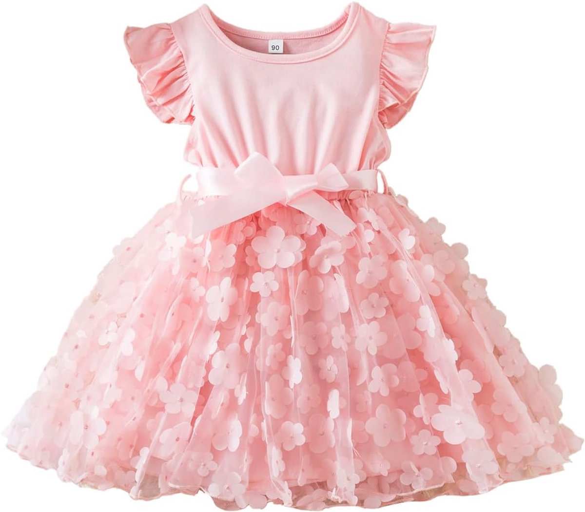 Kledingsjurk voor kleine meisjes, tutu, jurk met ruches, bloemen, sterrenhemel, zomerjurk, party, prins
