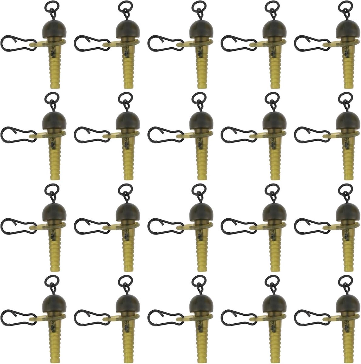 20Pcs Semi Vaste Kraal Randen Kit Spiraal Behuizing Voor Karper Vissen Groen