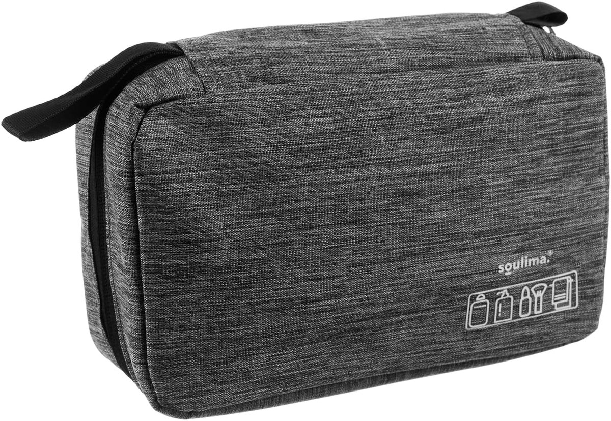 Cosmetic Bag Ruimtebesparend - Waterdicht Grijs - Hangend Ontwerp - Ideaal voor Reizen - SnelShoppen