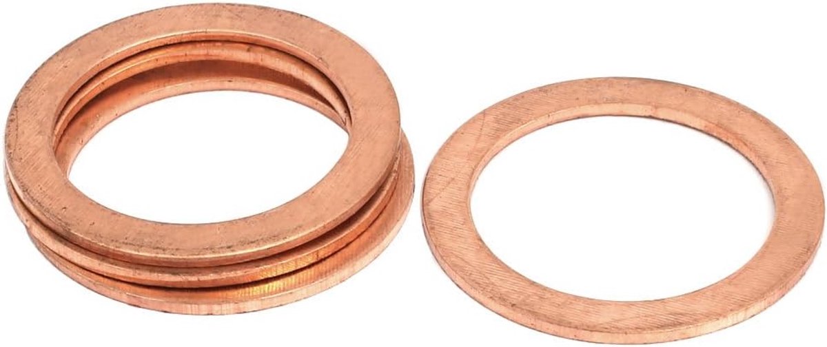 Sourcing map 4 stk.30mmx40mmx1,5mm koperen platte ring schijf afdichting afdichtring DE de