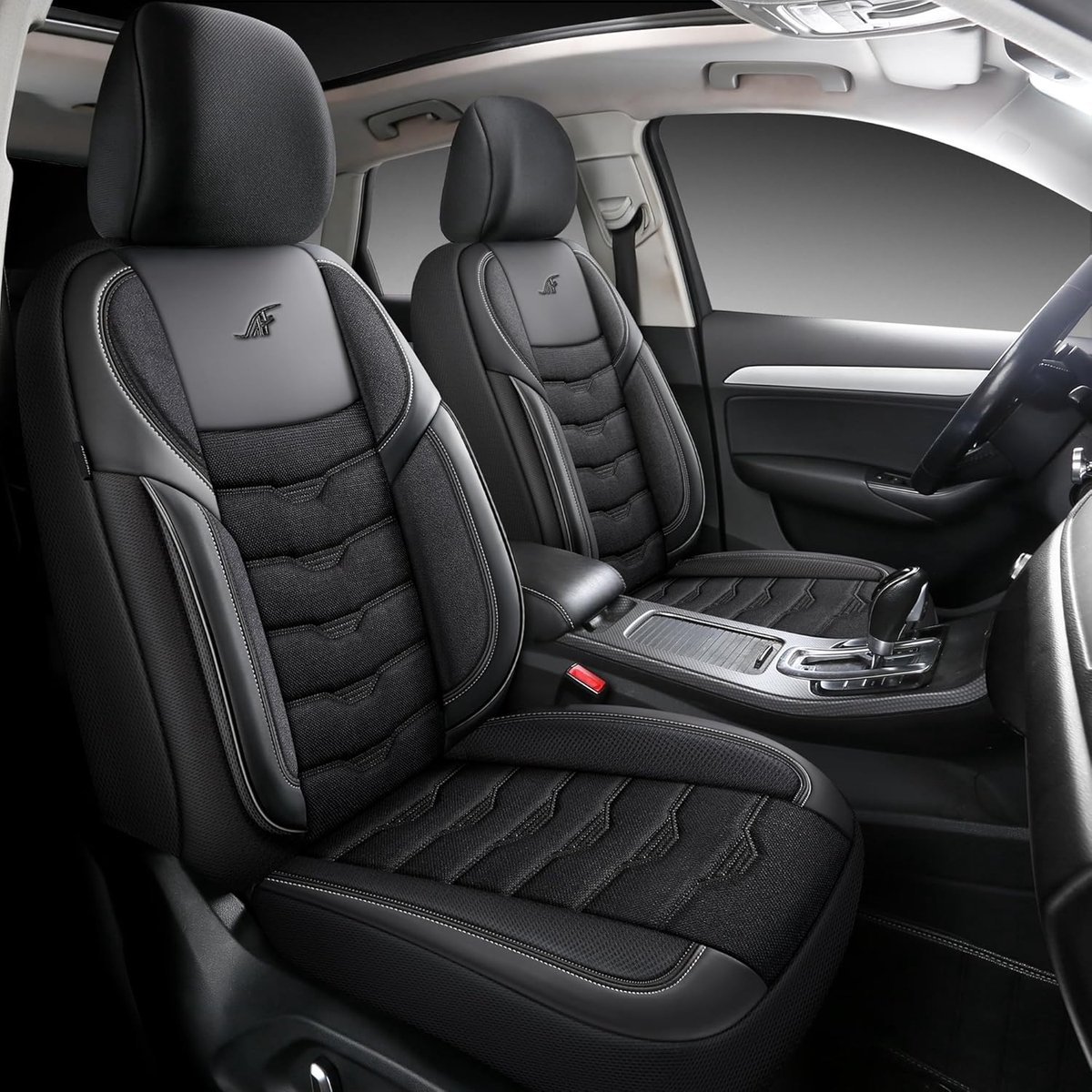 Autostoelhoezen voor Chevrolet Cruze J300 2008-2016 - zwart met zwarte naden - luxe afwerking - perfecte pasvorm - SnelShoppen