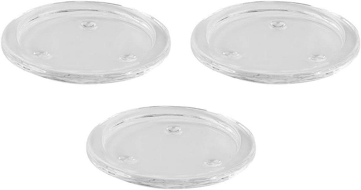 3 stuks ronde, doorzichtige glazen kaarsenhouders voor pilaarkaarsen, bruiloftsdecoraties en veilig voor tafeldecoraties