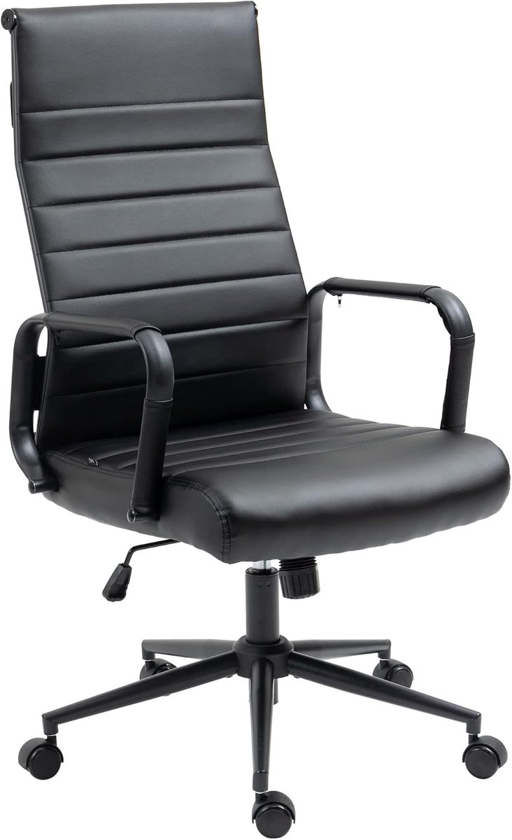 Ufficio Kolumbus in similpelle nero/nero