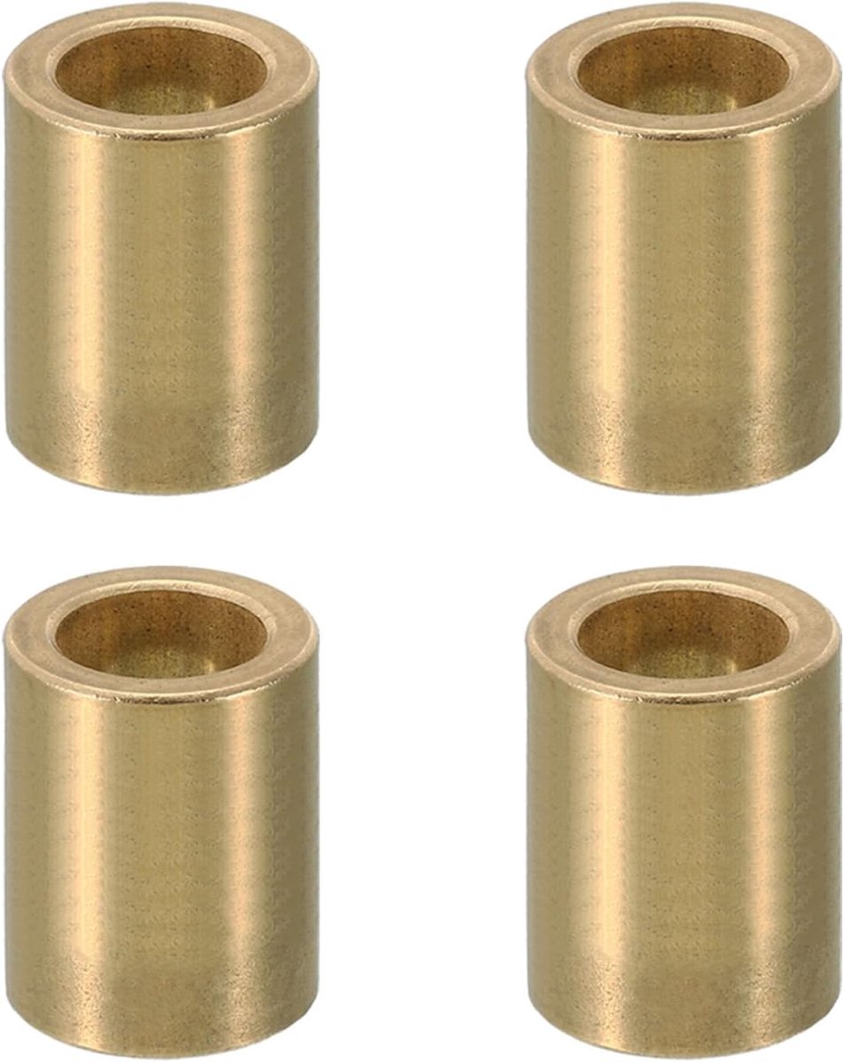 M12 Messing afstandhouders, 4 stuks metalen afstandhouder messing 12 mm ID x 18 mm OD x 25 mm L messing afstandhouders schroef afstandhouder voor 1/2 inch of M12 schroef