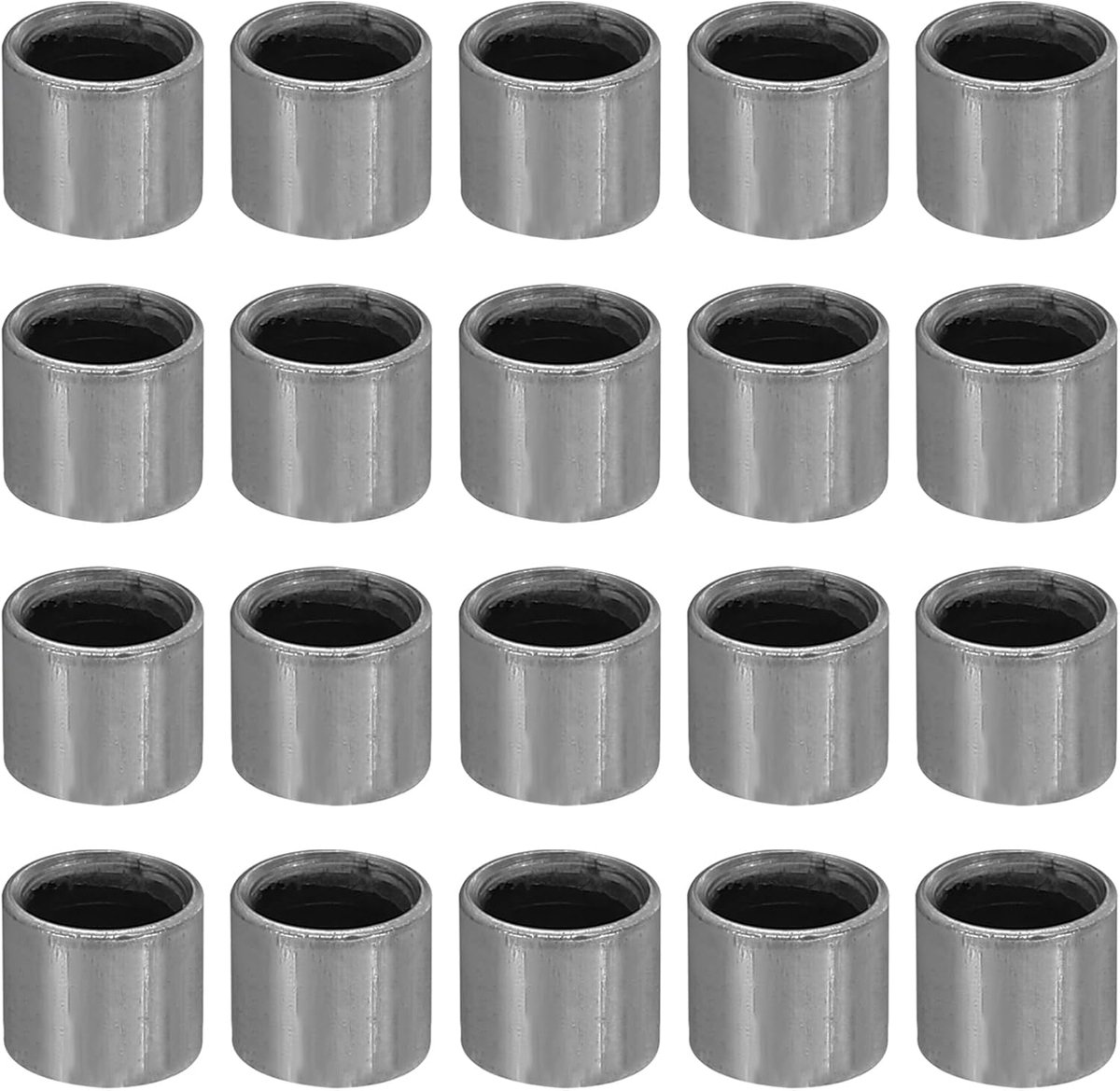M5 stalen tussenstukken, 20 stuks metalen tussenstukken Staal 5mm ID x 9mm OD x 6mm L koolstofstalen ruimteschuifschroeven rond voor 1/5in of M5 schroefbouten