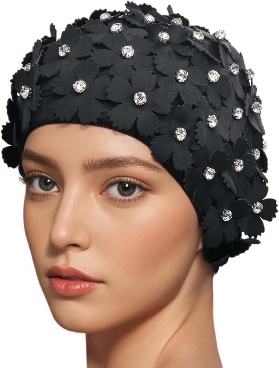Strass Bloemen Bloemblaadje Retro Stijl Zwemmen Gap Badmutsen voor Vrouwen