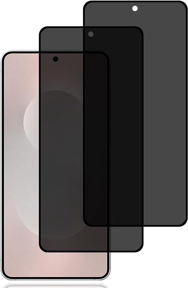 Screen Protector voor Samsung Galaxy S25 Edge 5G [2 stuks] | anti-spy gehard glas,vingerafdrukherkenning,9H hardheid,krasbestendig,anti-spy schermbeschermer voor Samsung Galaxy S25 Edge