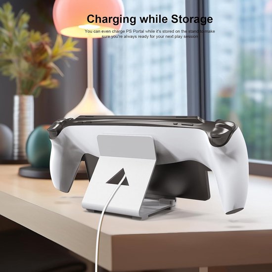 Bureauhouder voor gaming-controller, compatibel met Playstation Portal/ASUS ROG Ally/Steam Deck/Switch, accessoires, hosthouder (wit) — afbeelding 2