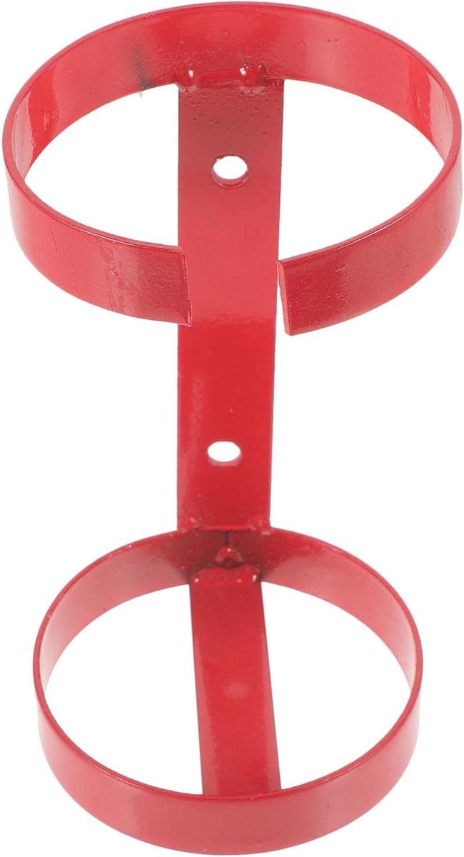 Brandblusser Beugel - Montagehouder Rek - Veiligheid Thuis - Stevig Ijzer Materiaal - 18x10cm - Rood