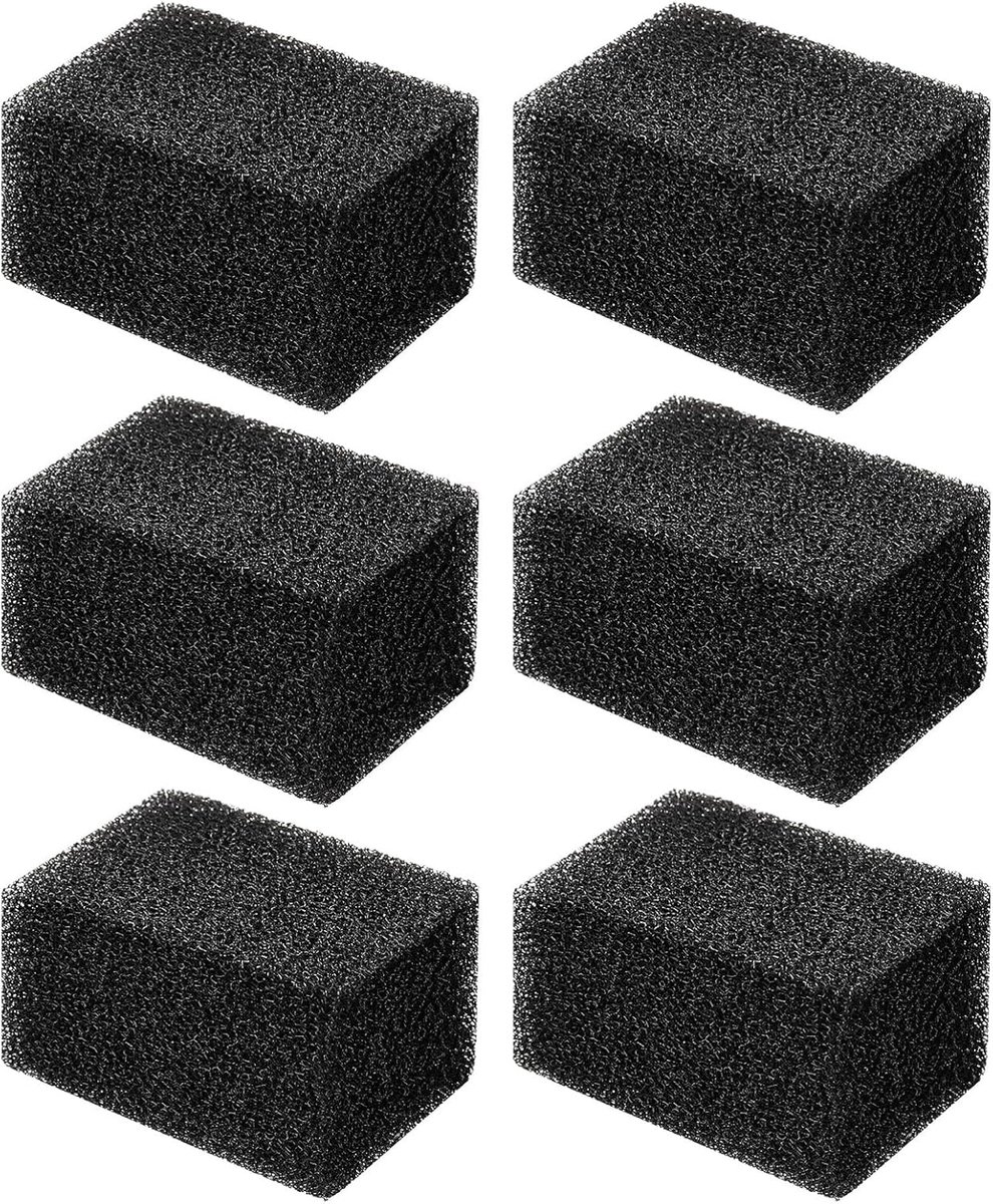 SnelShoppen - 6 Stuks Aquarium Filter Sponsen - Biochemische Filter Sponsen 10PPI (10x7x6CM) - Vervangingsfilters voor Aquarium - Efficiënte Waterzuiv