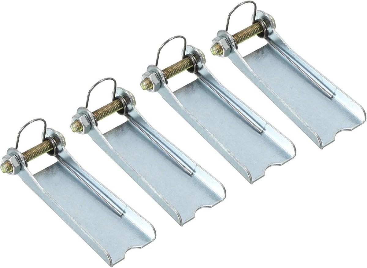 2,2 Inch Vervanging Haken Klink, 4 Pack Metalen Trekhaak Ontvanger Hitch voor Clevis Haak Trailer, Zilver