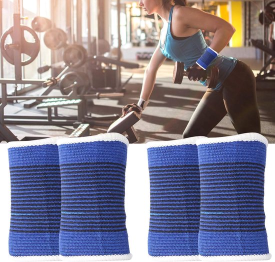 2 Paar Polsbandjes, Comfortabele, Duurzame En Ademende Polsbandjes Geschikt Voor Tennis, Sportschool, Sport, Tendinitis — afbeelding 3