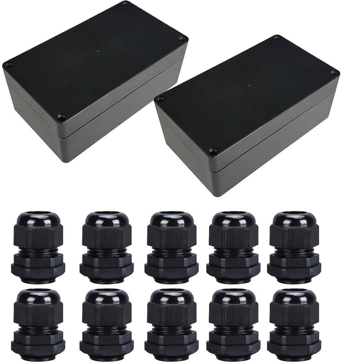 2 Stuks Elektronische Aansluitdoos IP65, Elektrische Aansluitdoos, voor Buiten, voor Elektronische Apparaten, Voedingen, Instrumenten
