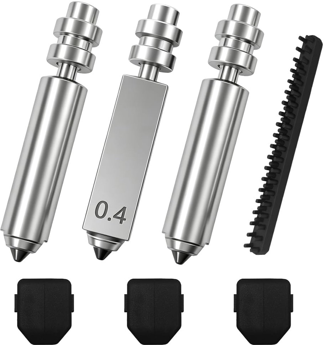 3 mondstukken 0,4 mm - gehard staal - siliconen afdekking - verbeterde printkwaliteit - ShopVlot