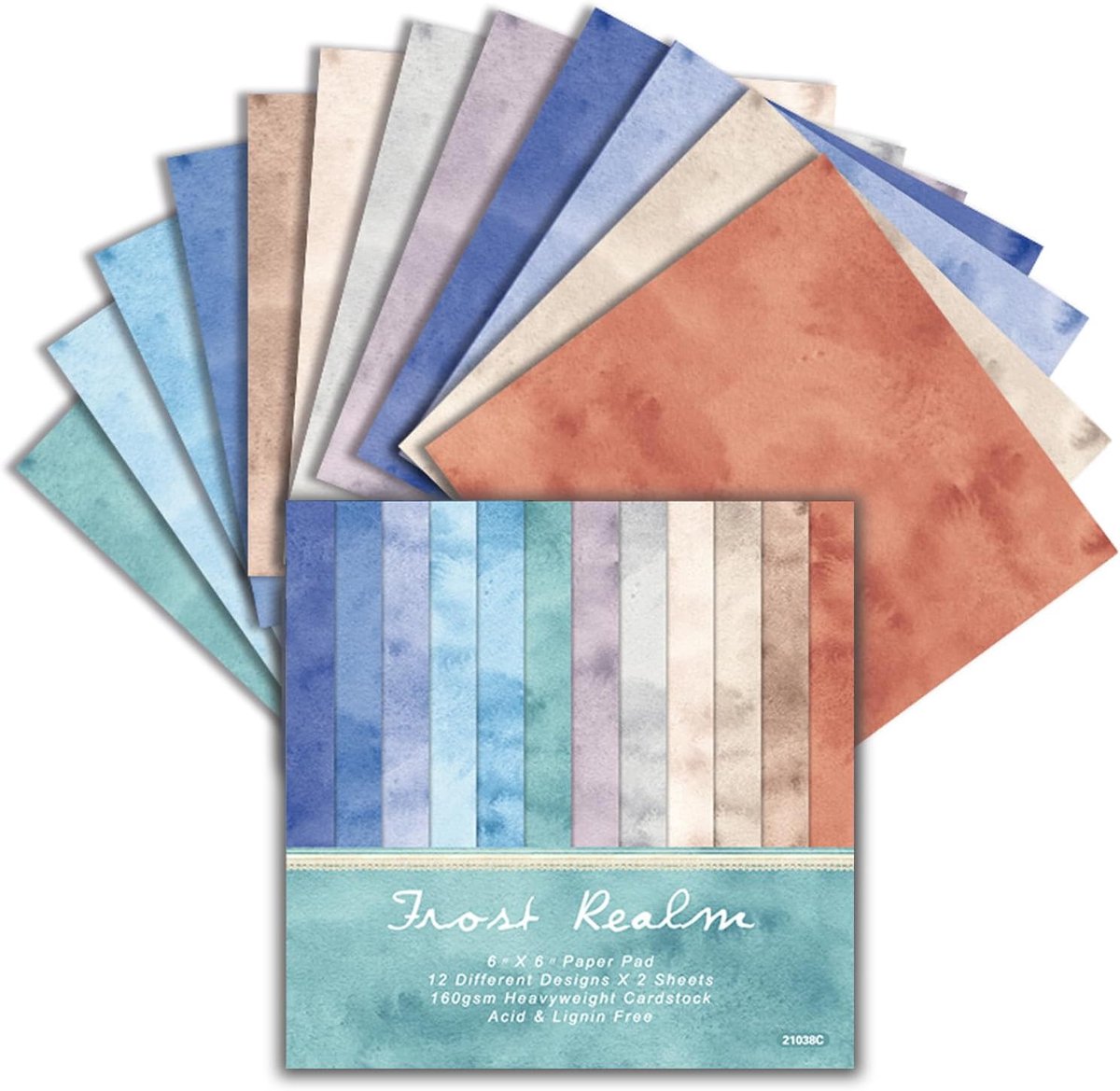 Scrapbookpapier 15,2 x 15,2 cm - Meerkleurig decoratief papierset - 12 unieke ontwerpen - ShopVlot