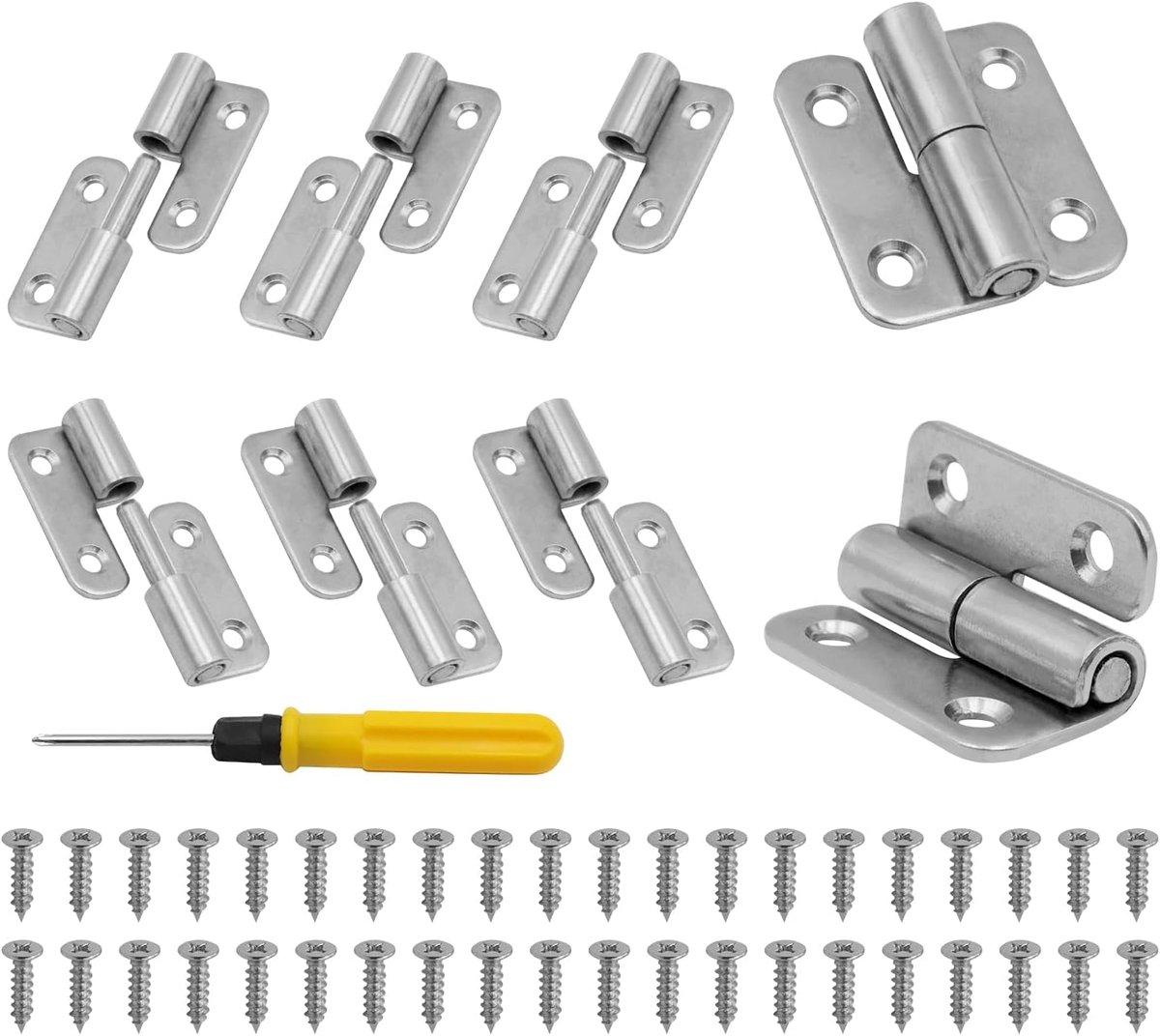 Scharnieren 3.8 cm - Roestvrij staal - Verwijderbaar - Ideaal voor deuren en meubels - ShopVlot