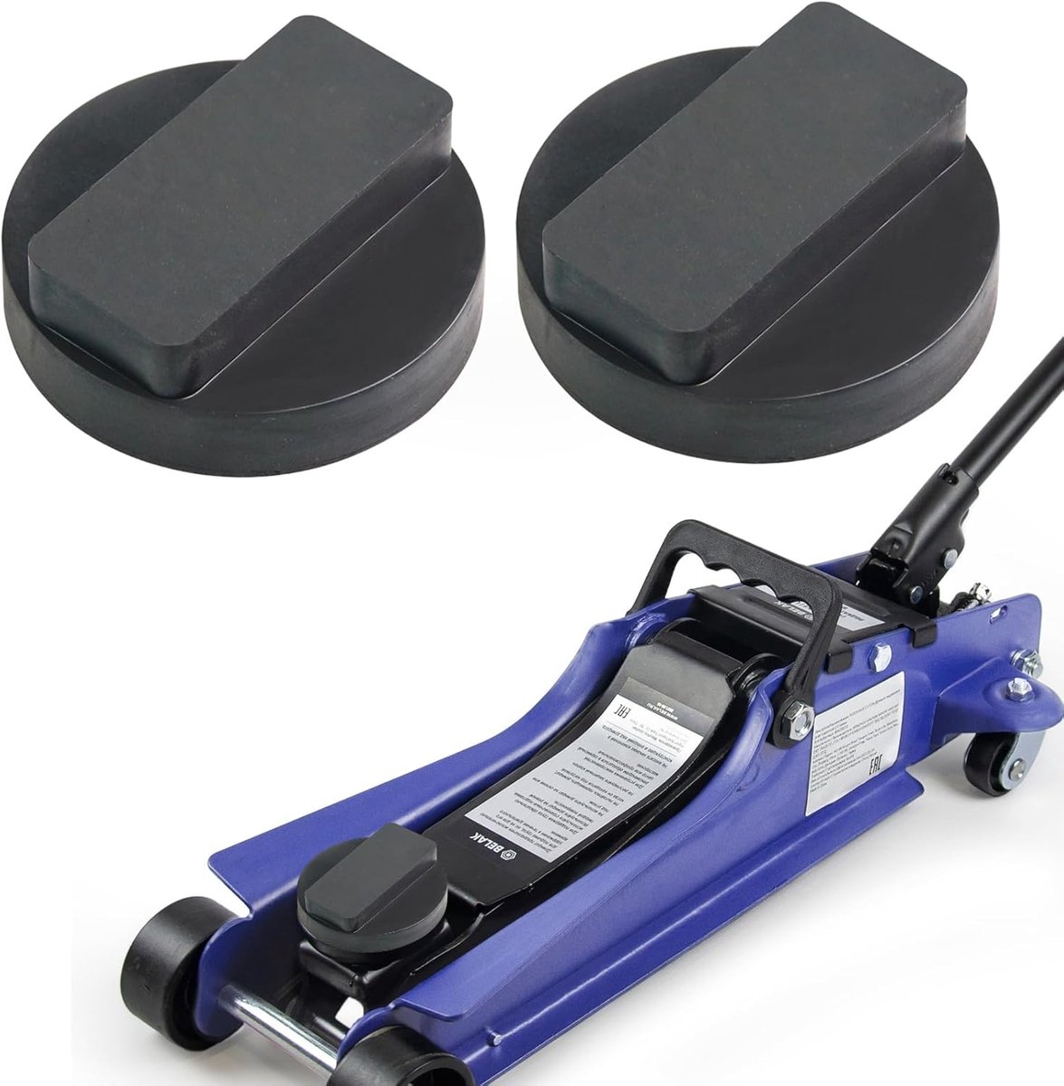 Rubber pad voor autokrik - non-slip onderlaag - set van 2 - voorkomt slippen en beschermt voertuig - ShopVlot