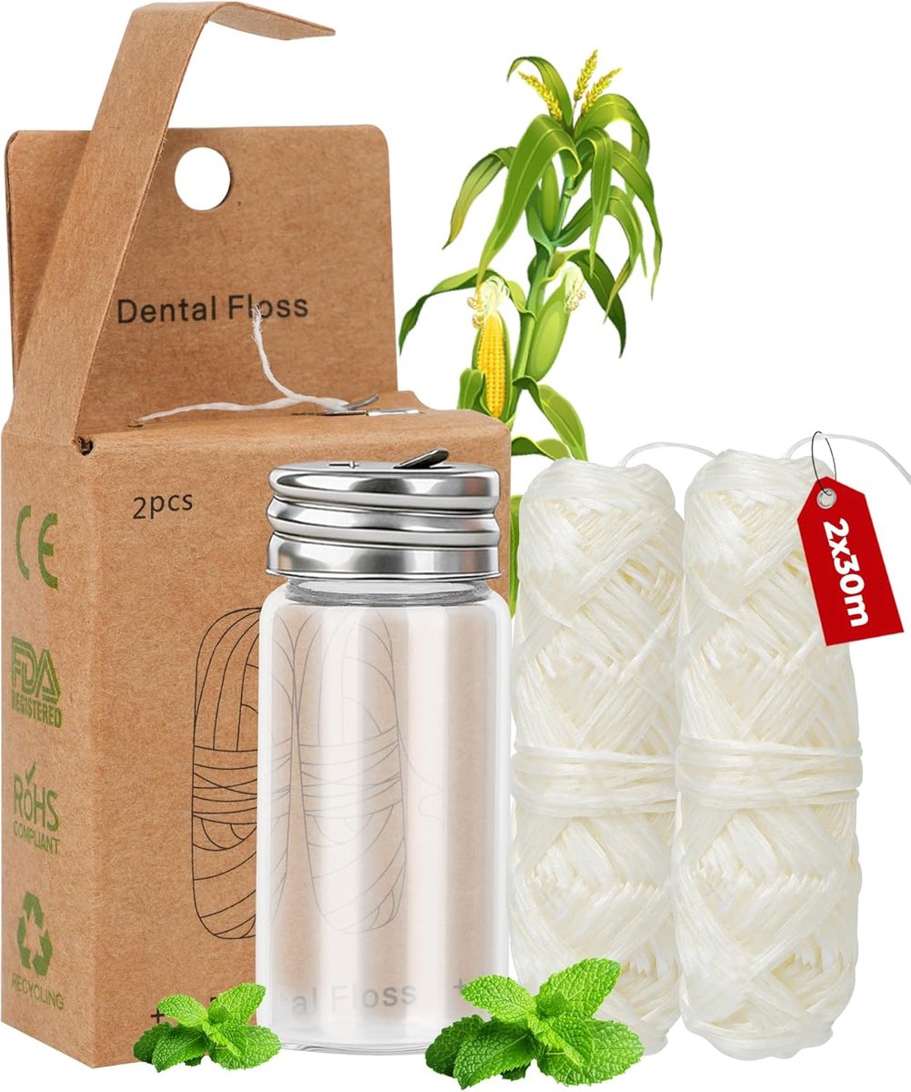 Tandzijde 60m - bio - veganistisch - plasticvrij en eco-vriendelijk - ShopVlot