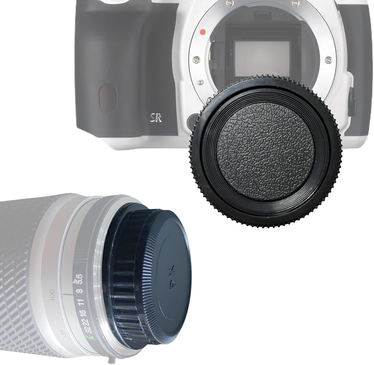 Camera behuizing en achterlensdop - Compatibel met PK K Mount DSLR - Bescherming tegen stof - Voor het veilig opbergen - ShopVlot