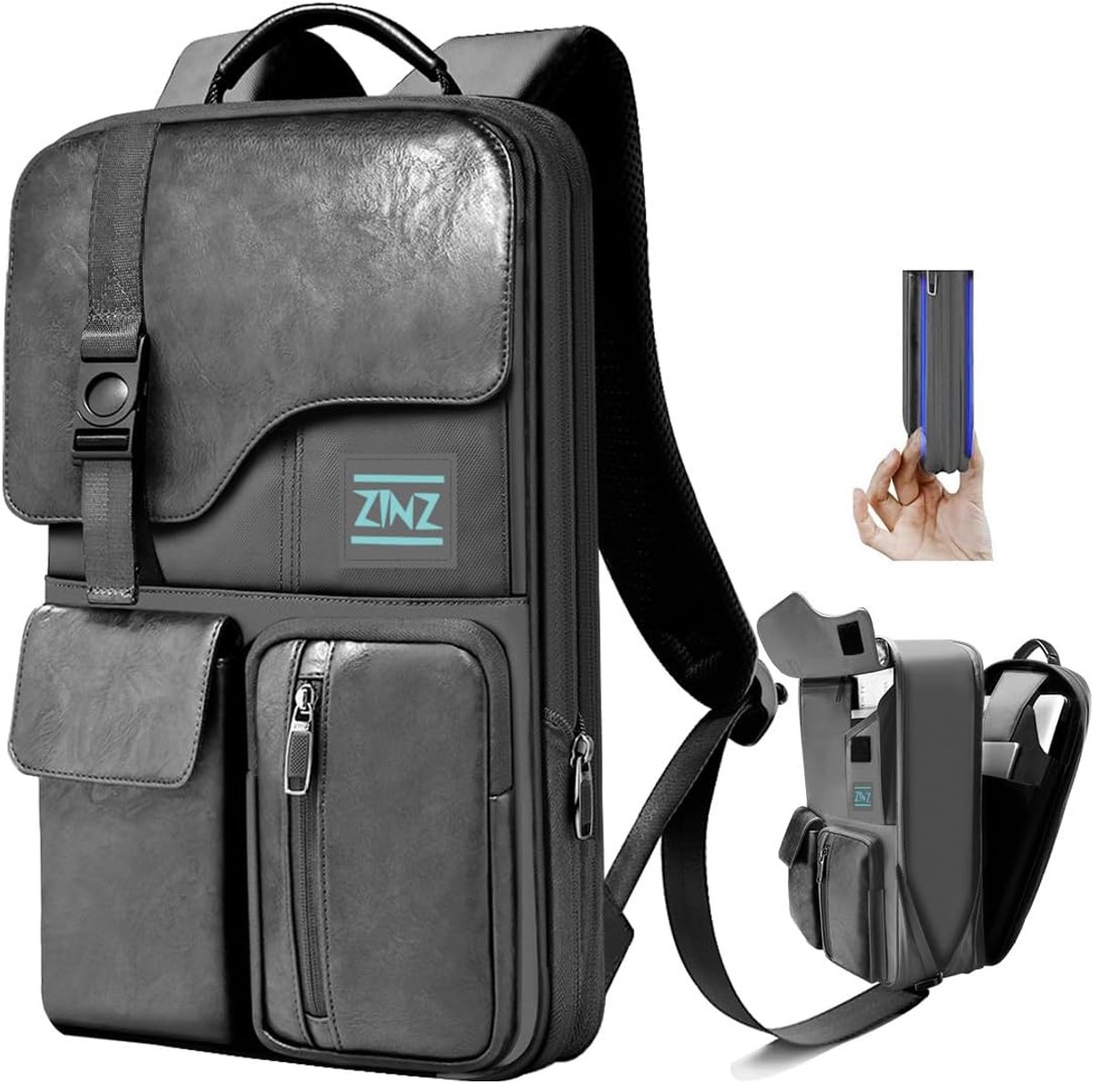 Laptoptas 15.6 inch - Waterdichte rugzak - Antidiefstal voor reizen - Flexibele capaciteit - ShopVlot