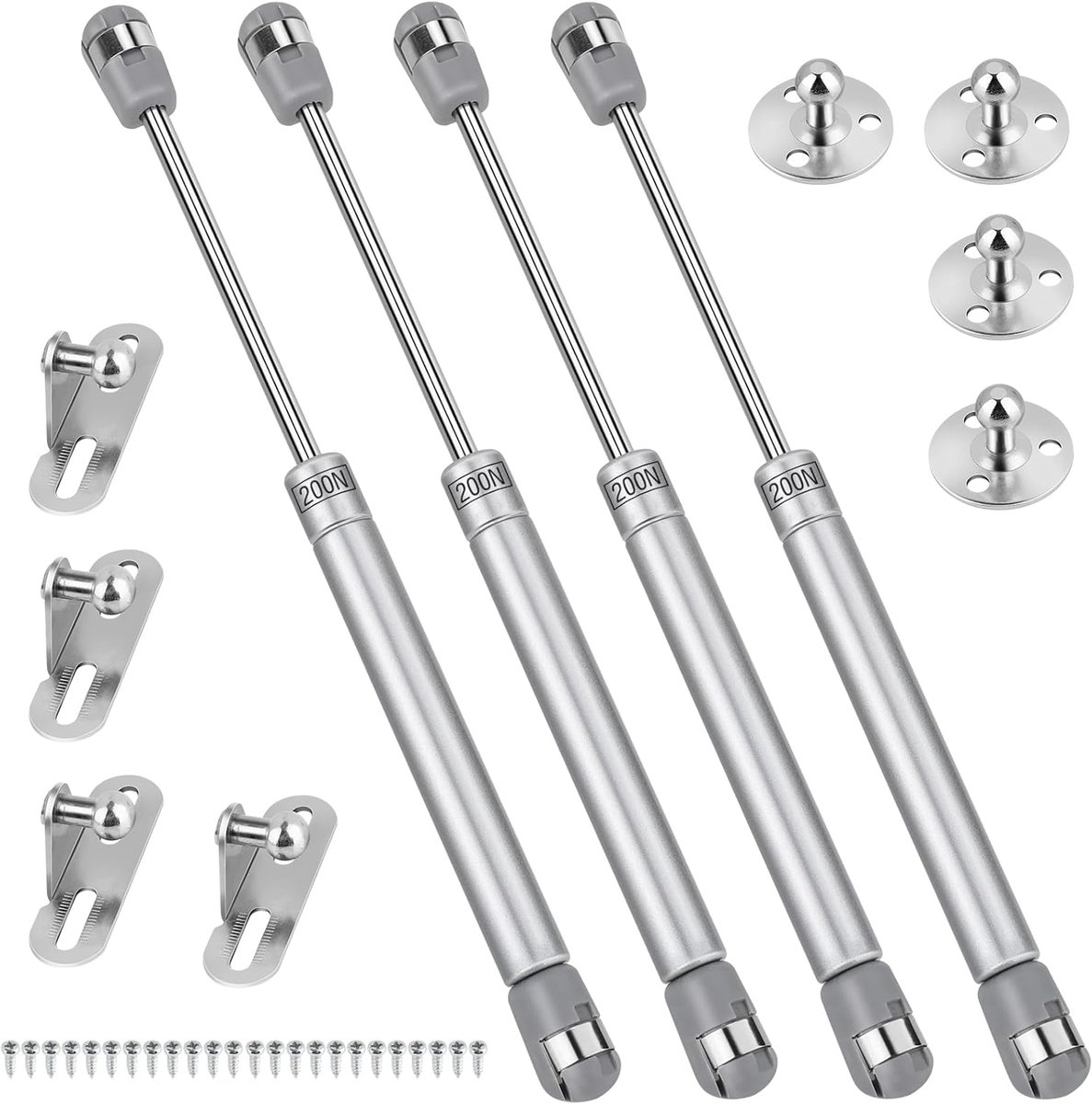 Gasdrukdemper 200N - 4-pack gasflessen - hydraulisch - voor meubels en keukendeuren - ShopVlot