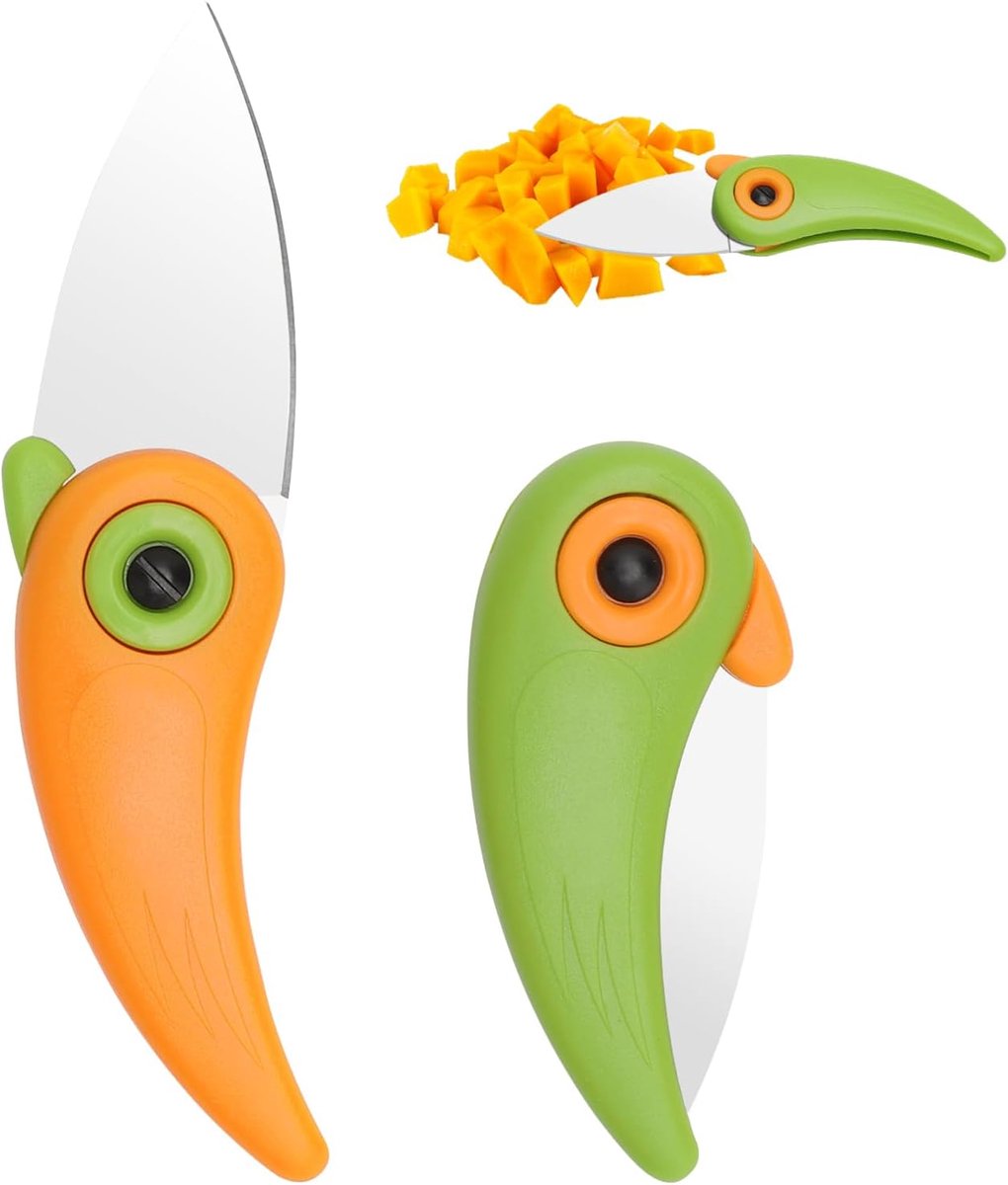 Sk foldbare mes - 2 stuks - mini fruitmes - ideaal voor onderweg - ShopVlot