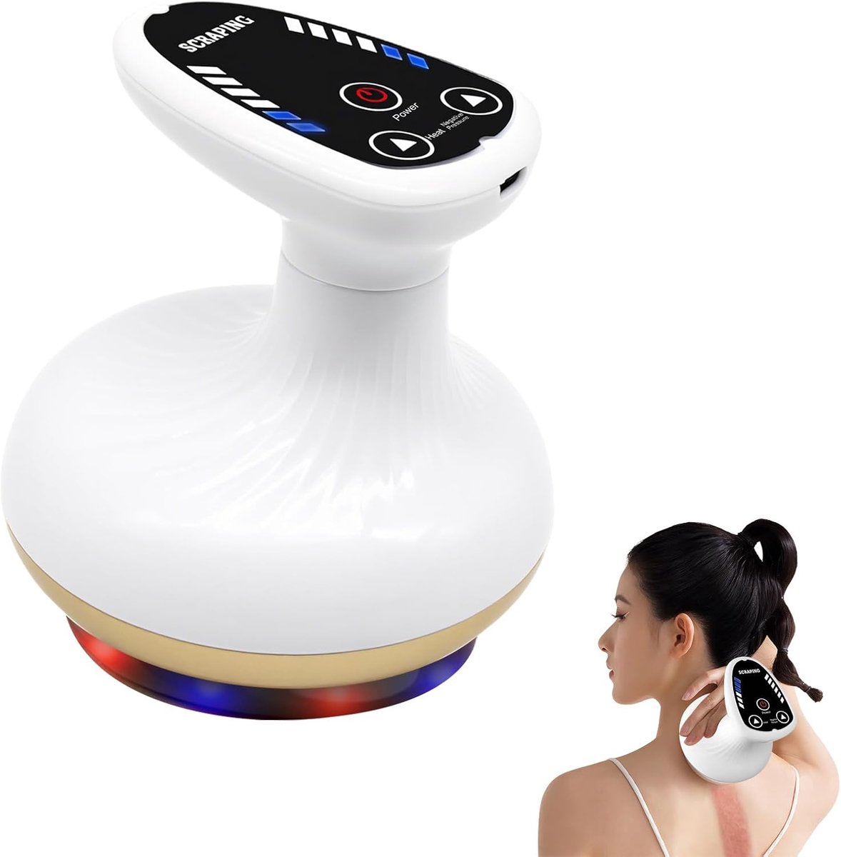 Gua Sha elektrische massager - 3-in-1 systeem - huidverstevigend - vermindert cellulite - ShopVlot