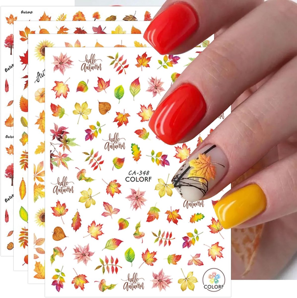Nail Art Sticker Set - 10 Bladen Zelfklevende Nagelstickers - Elegante Patronen - Voor een stijlvolle manicure - ShopVlot