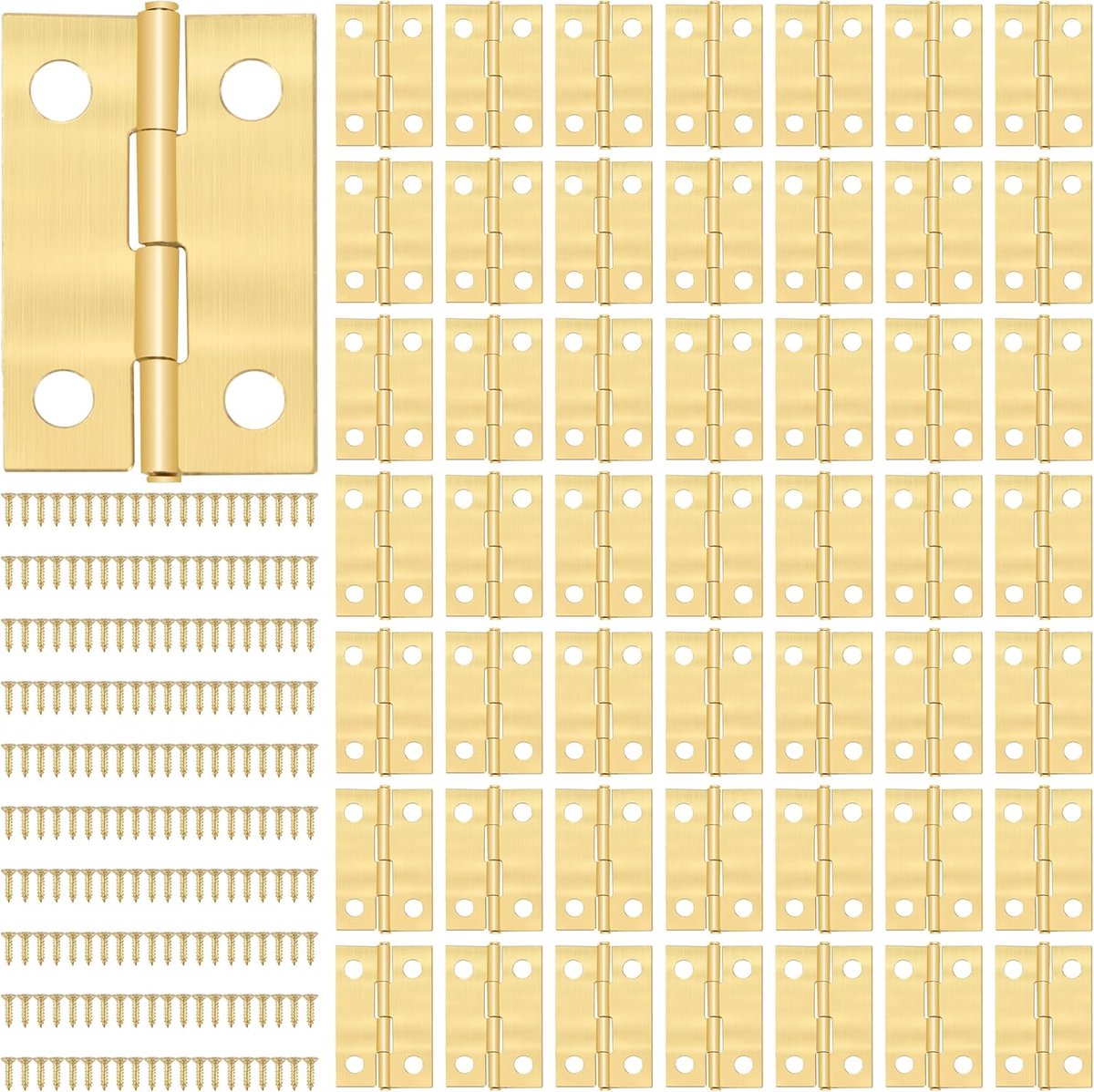 Mini scharnieren 24x16mm - gouden miniatuur scharnier - sterk en duurzaam - perfect voor DIY projecten - ShopVlot