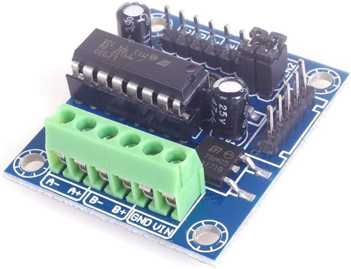 Motor Driver Shield 4CH - L293D uitbreidingsbord - Hoogvermogen motorbesturing - Geschikt voor DC en stapmotoren - ShopVlot