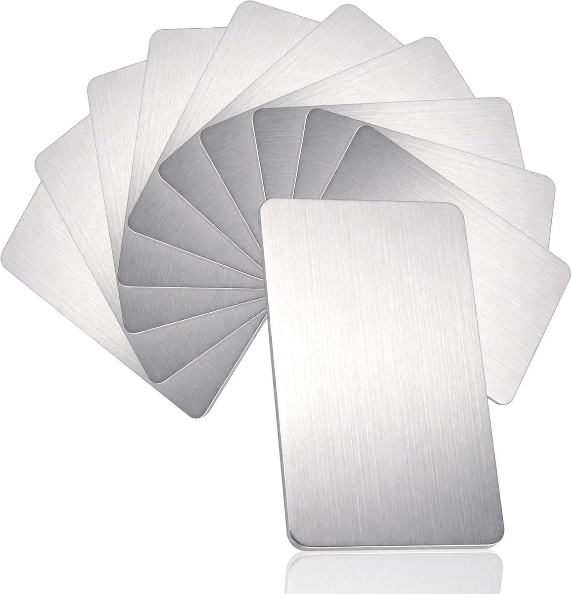 RVS plaat 0.8 mm 10 stuks - RVS 304 mm - geborsteld - ideaal voor lasergraveren - ShopVlot