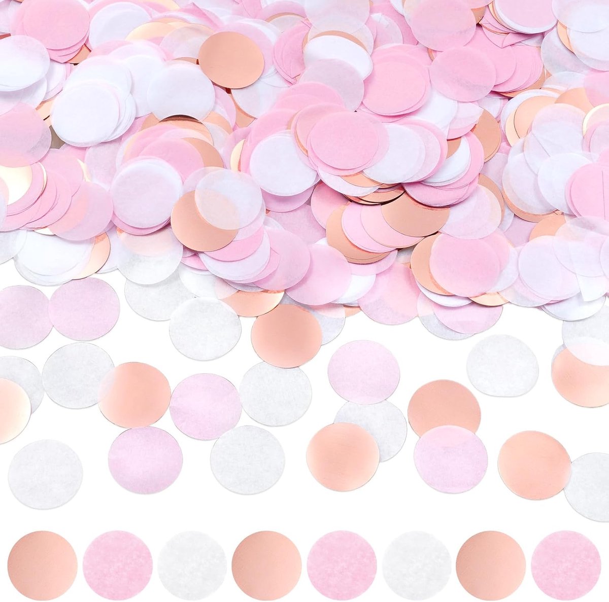 Confetti 2,5 cm - kleurrijke ronde papieren confetti - biologisch afbreekbaar - perfect voor tafeldecoratie - ShopVlot