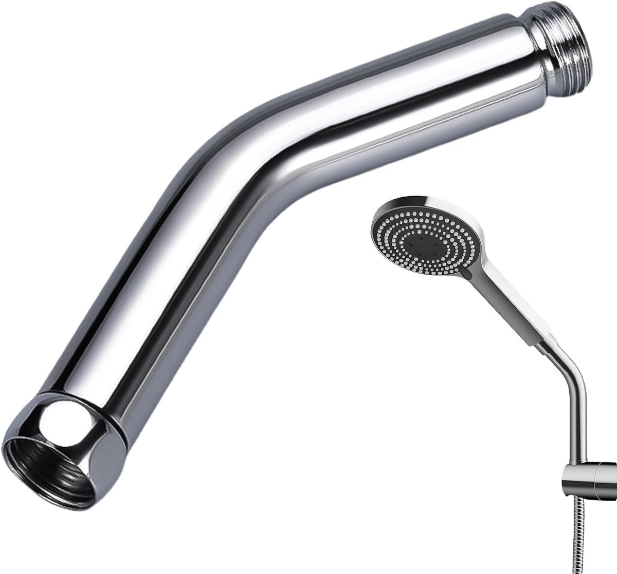 Douchekop Verlengbuis 15 cm - 304 RVS - Duurzaam en Corrosiebestendig - Ideaal voor Handdouche - ShopVlot