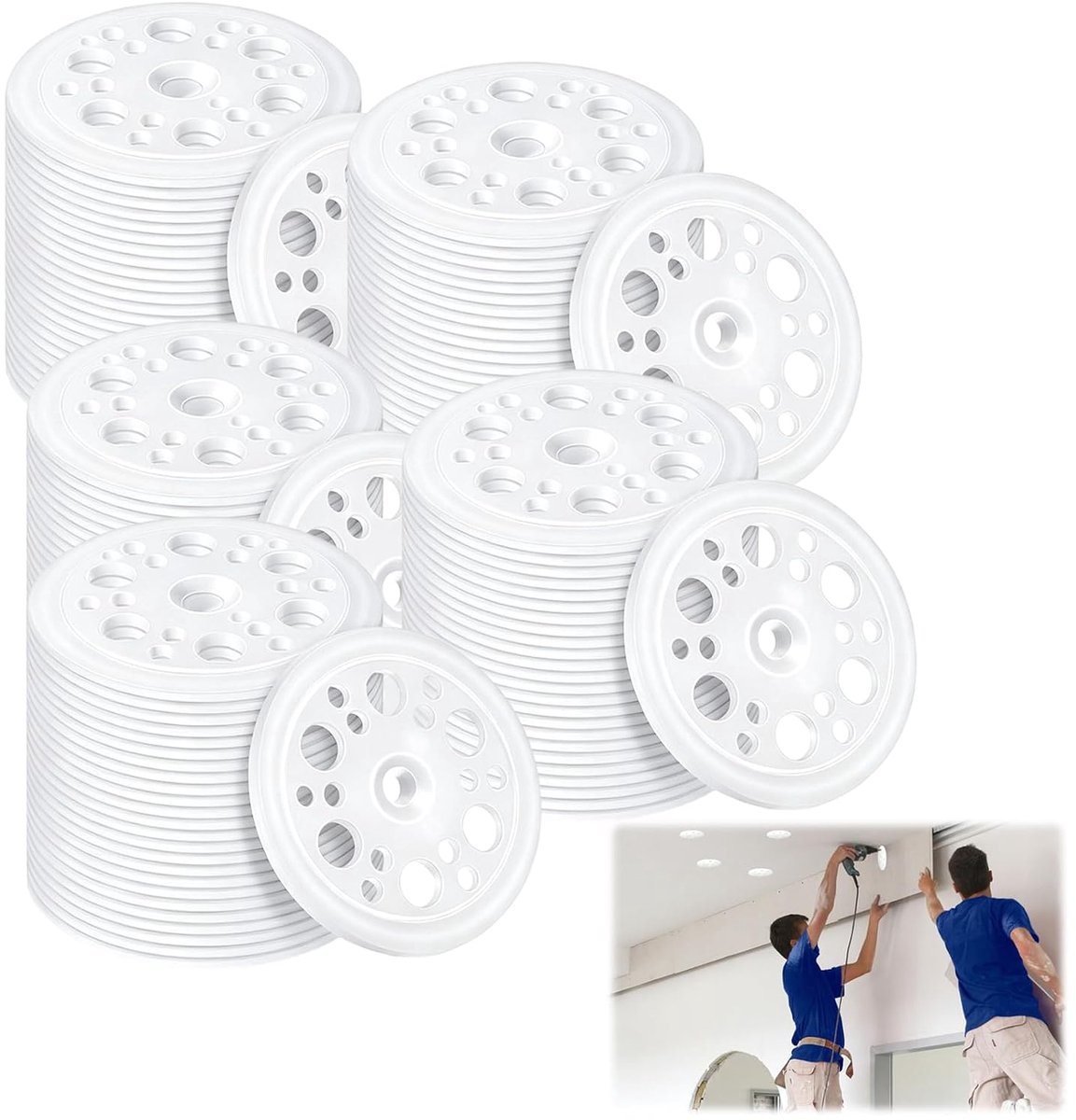 Isolatieplaten 200 stuks - kunststof sluitringen 46 mm - hoge kwaliteit - perfect voor bevestiging - ShopVlot