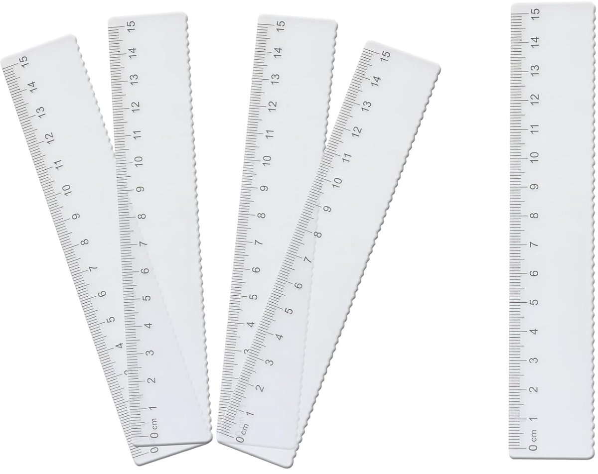Plastic Liniaal 15 cm - Transparant - Met metrische en Engelse schaal - Ideaal voor school en kantoor - ShopVlot
