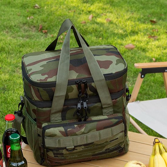 Koeltas - Lunchbox Ijsbox - Buitenactiviteiten - Ergonomische Draagband - 19L - Groen — afbeelding 4
