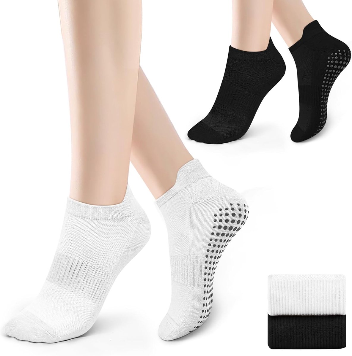Yoga sokken 2 paar - antislip - comfortabel - ideaal voor yoga en pilates - SnelShoppen