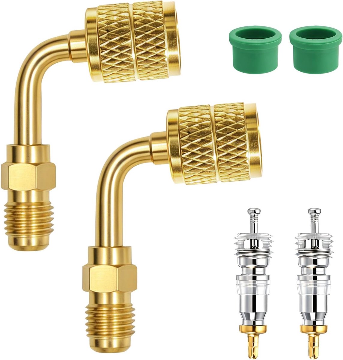 Refrigerant Adapter 6Pcs - Messing - Voor R32/R454B tanks - Veilig en duurzaam - SnelShoppen