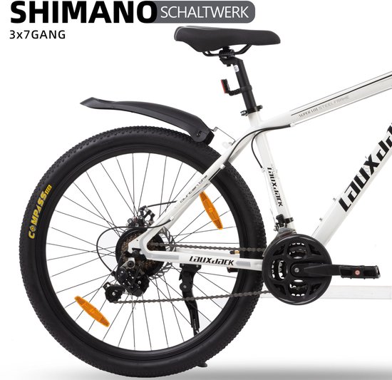 FloraGrace Mountainbike - Hardtail - 28 Inch - IJzer - Wit - Voor Heren En Dames - Voor Stad En Terrein - Met Voorvorkvering En Schijfrem — afbeelding 3