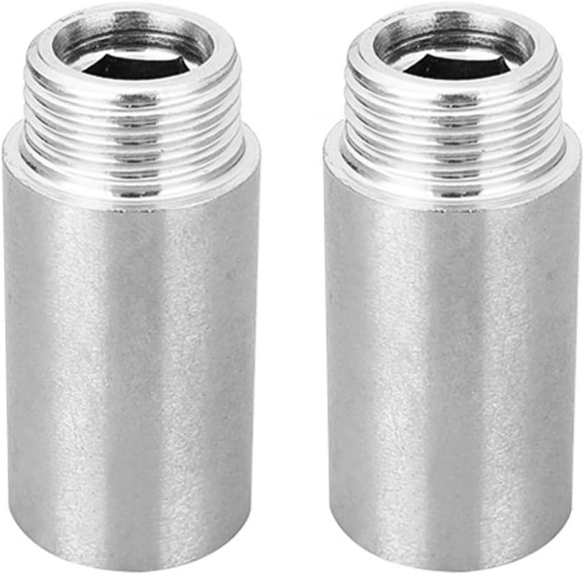 Tapuitbreiding 1/2 inch - 40 mm roestvrij staal - drukbestendig - ideaal voor verwarming en drinkwater - SnelShoppen